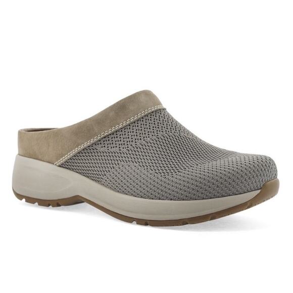 Dansko Shoes - Dansko Sondra Taupe Suede Leather Slip-on Clog Mule Sneaker EU 38 US 7.5-8